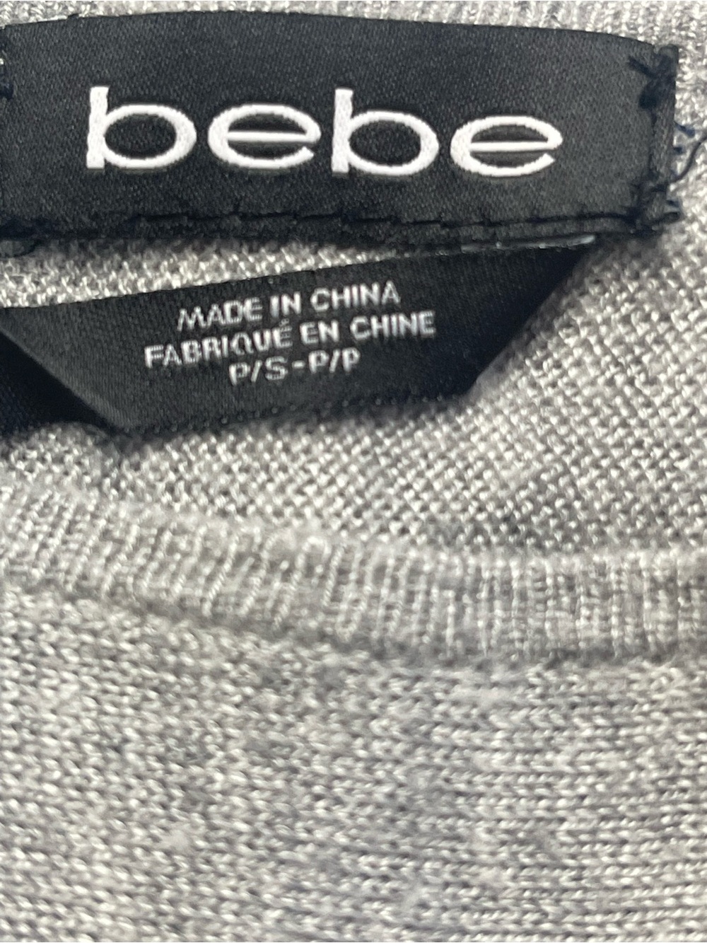 bebe Light Heather Gray Relaxed Knit Cocoon Top - Picture 9 of 10